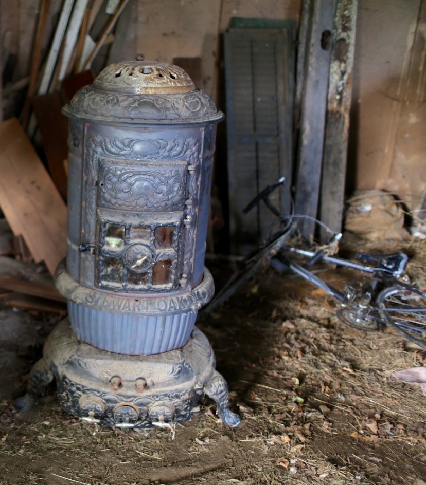 old wooden stove